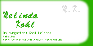 melinda kohl business card